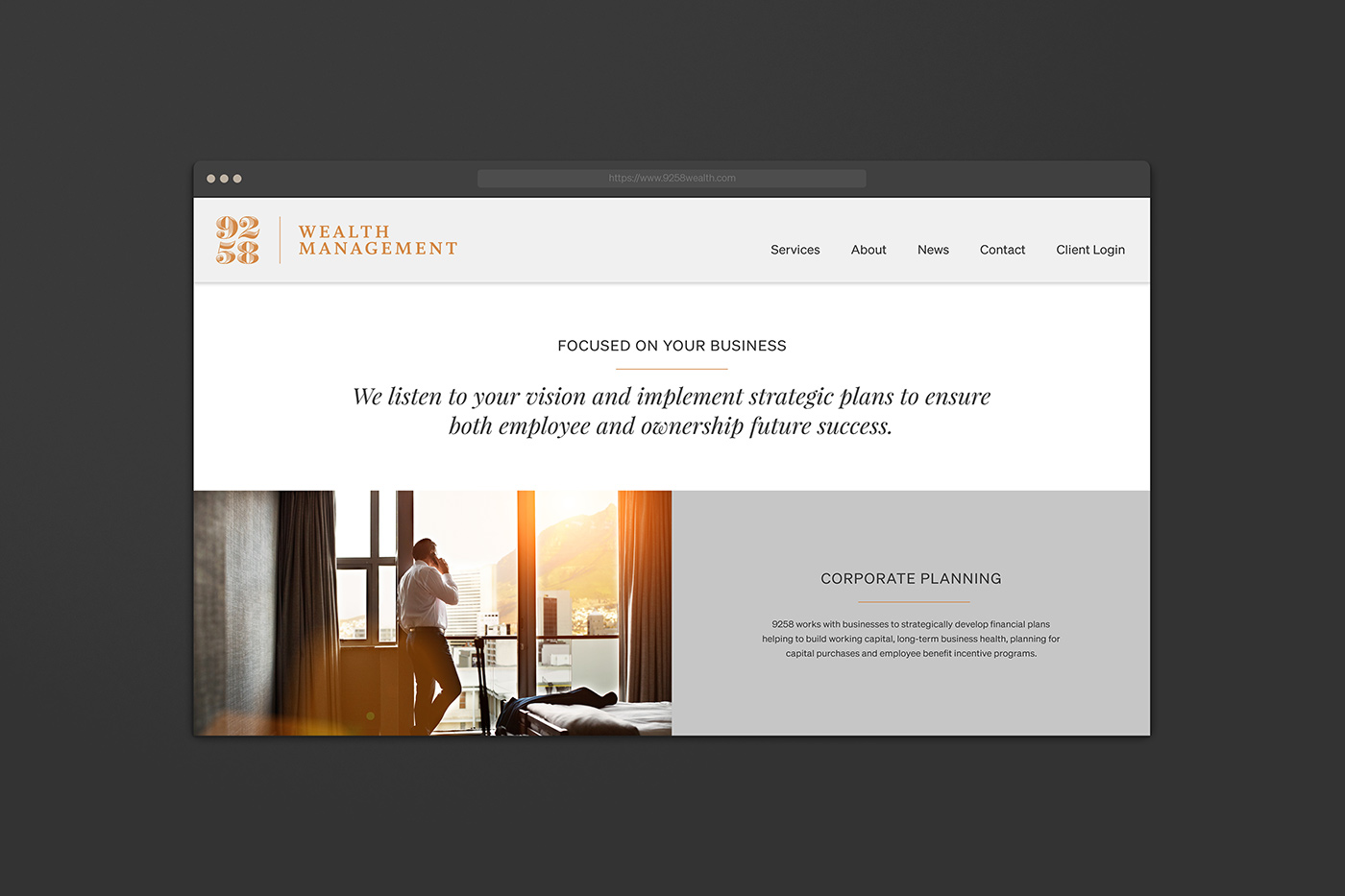 9258 Wealth Management business owner web page