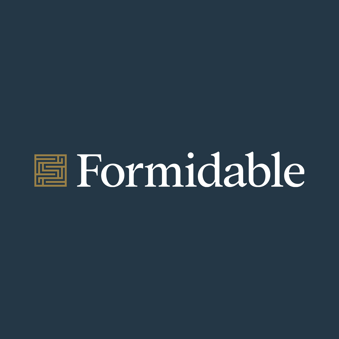 Formidable Asset Management logo on navy mobile