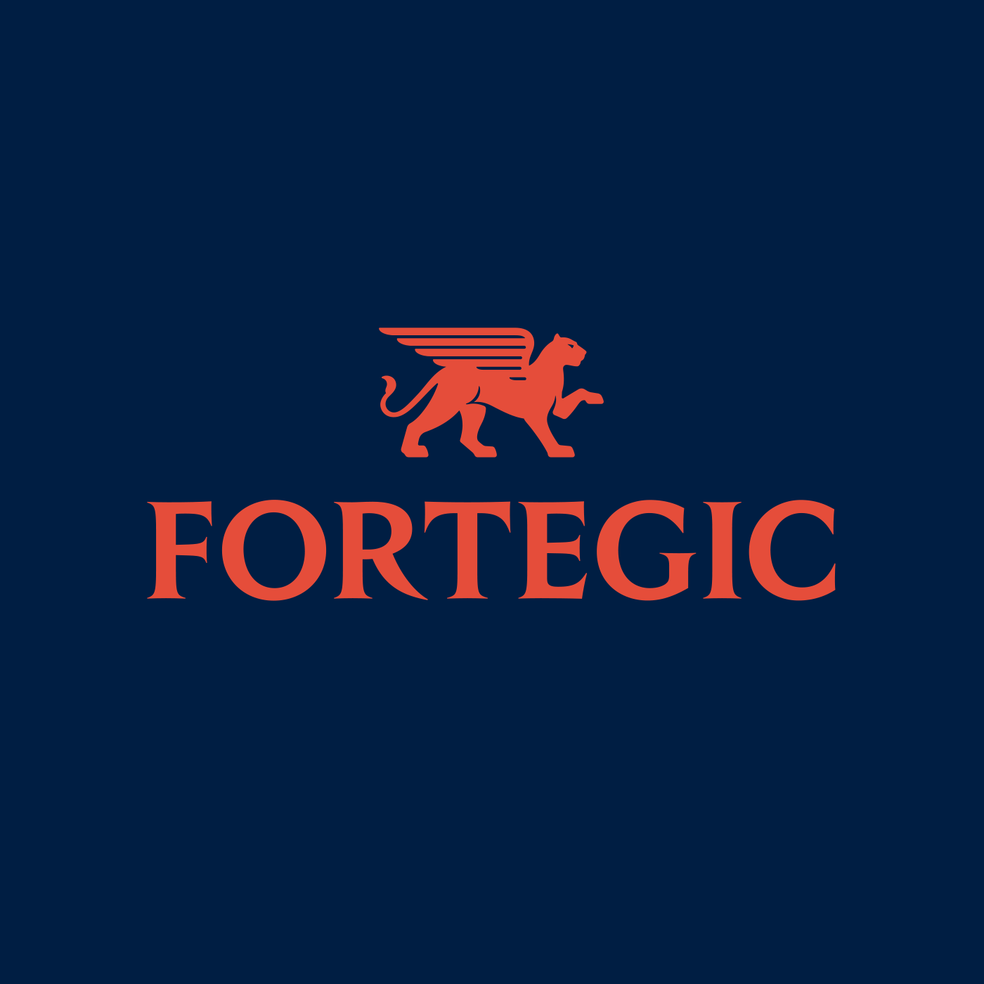 Fortegic logo on navy mobile