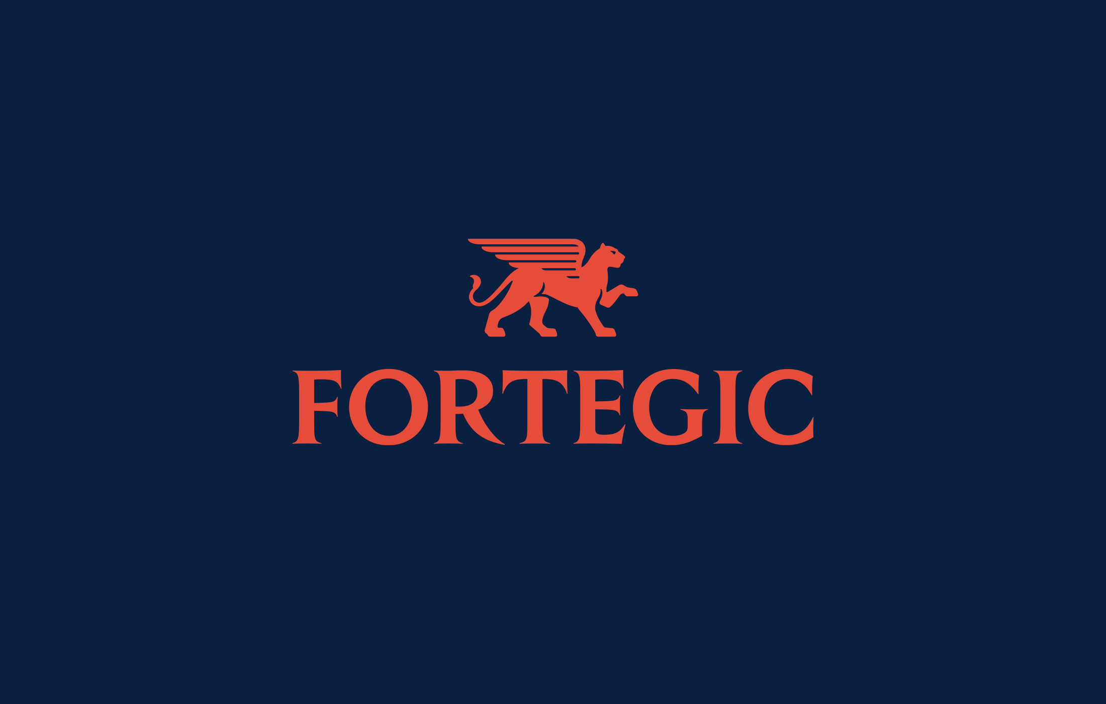 Fortegic logo on navy
