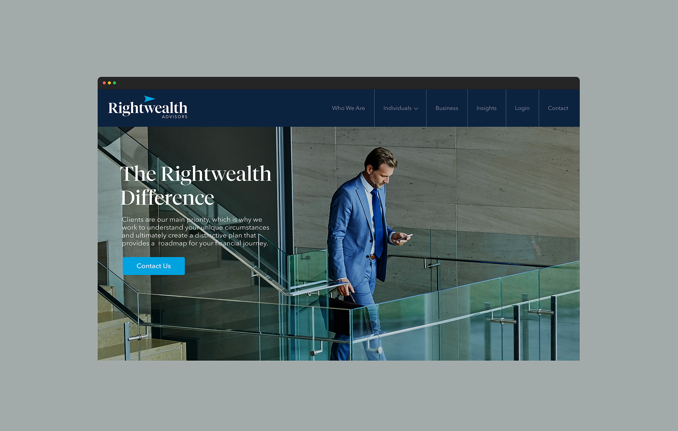 Rightwealth Advisors homepage