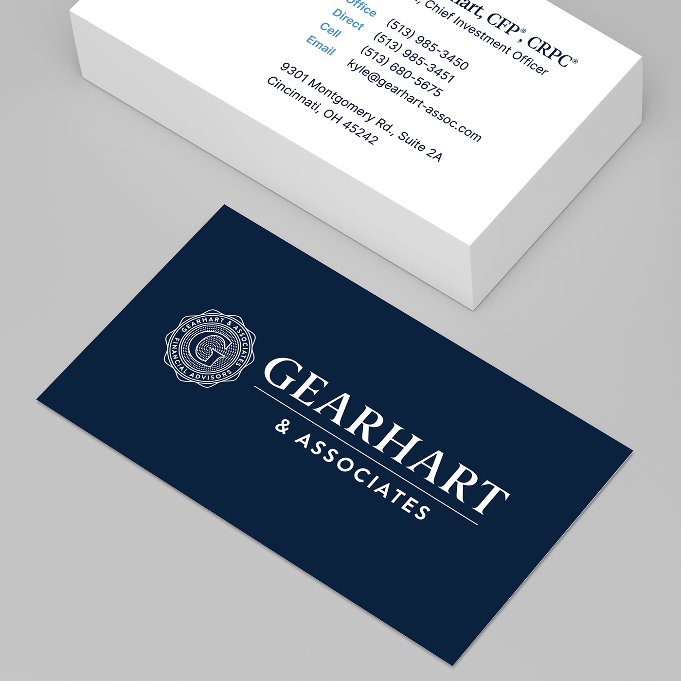 Gearhart & Associates brand business cards