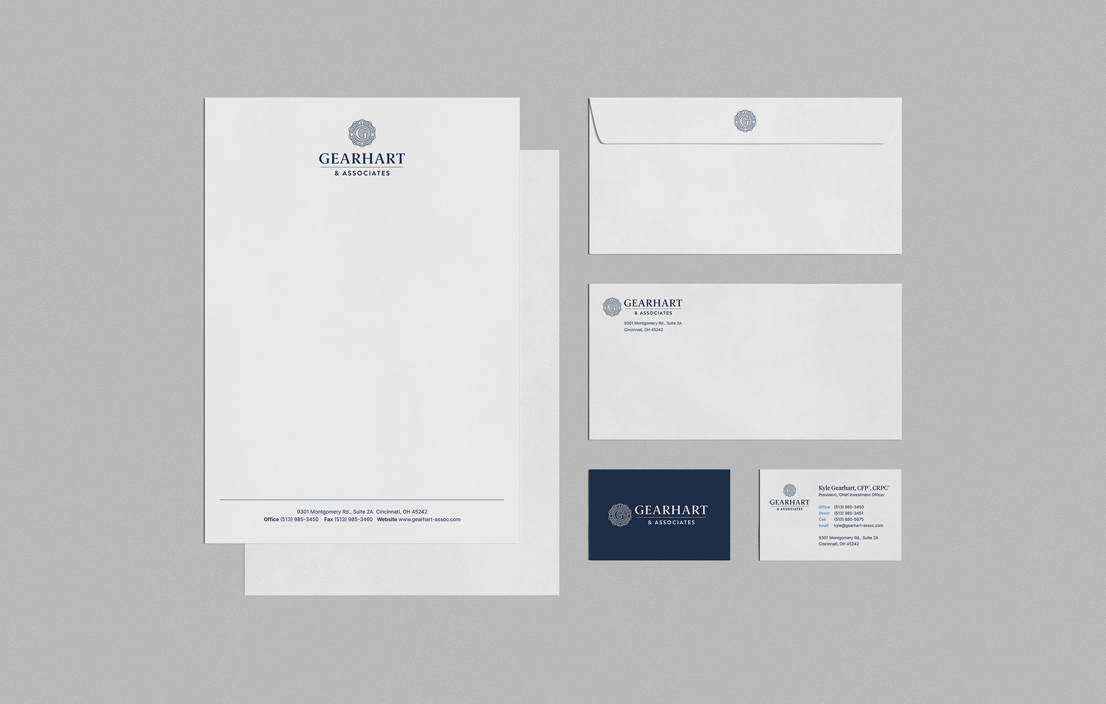 Gearhart & Associates full brand stationary suite